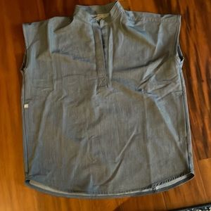 Figs Rafaela XXS denim blue scrub top